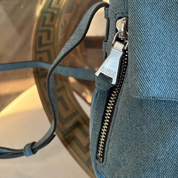 🩵🩵AIMEE KESTENBERG BALI LEATHER DENIM CROSSBODY BAG!🩵🩵 - Picture 6 of 11